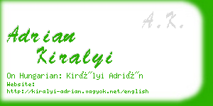 adrian kiralyi business card